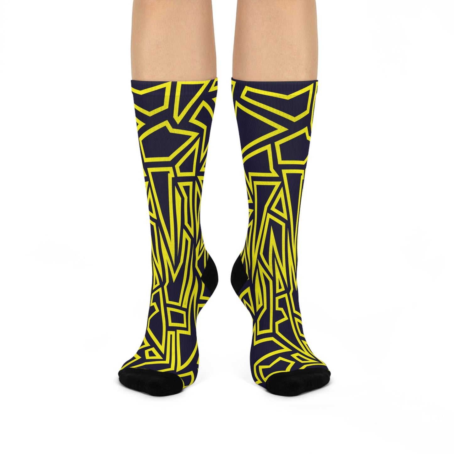 Hidden N pattern Crew Socks