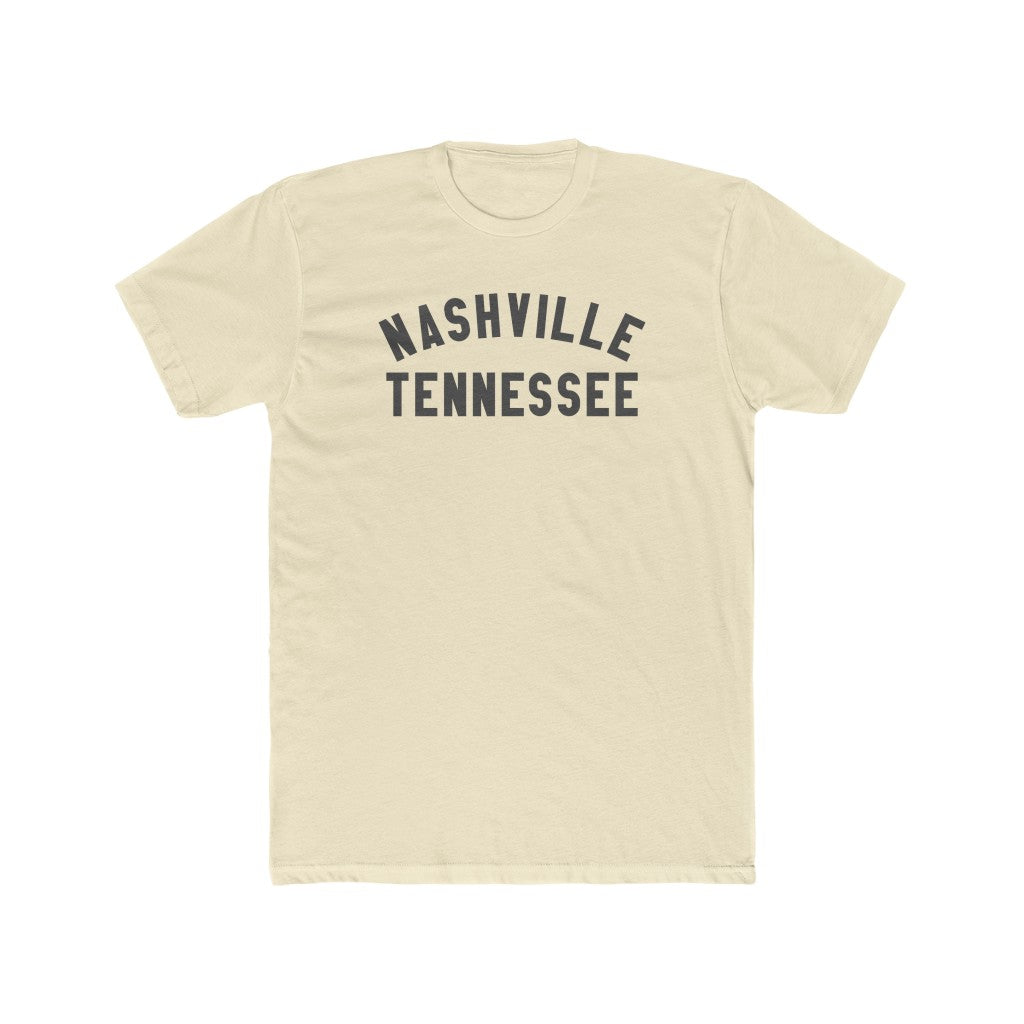 Nashville TN charcoal text Cotton Crew Tee