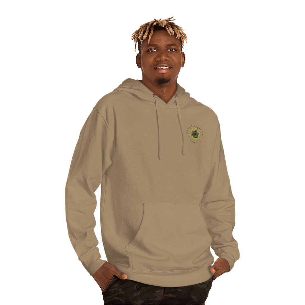 Tulip Poplar Mandala reverse graphic Unisex Hooded Sweatshirt