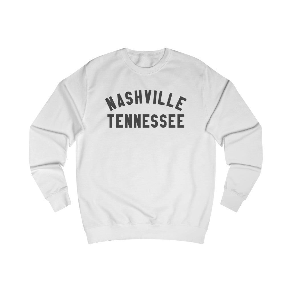 Nashville Tn charcoal text Men's Sweatshirt