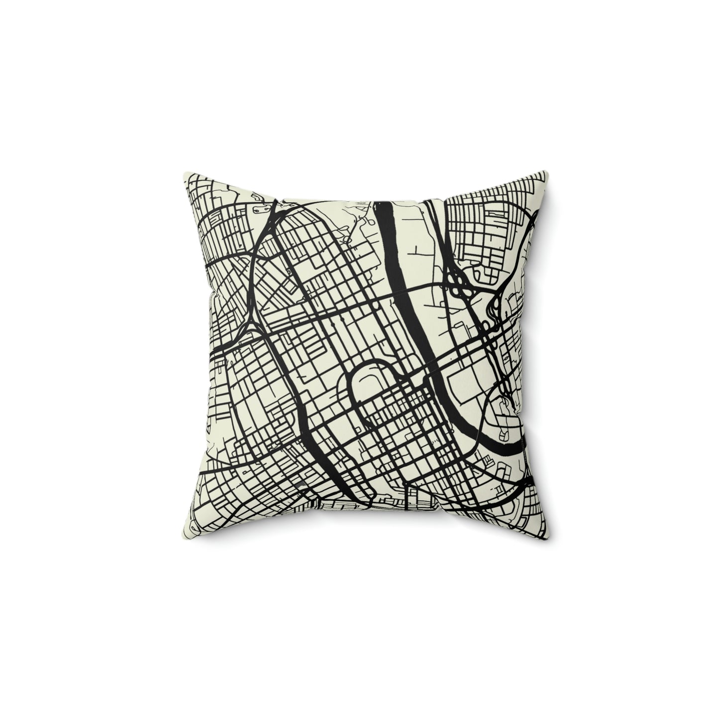 615 Map Square Pillow