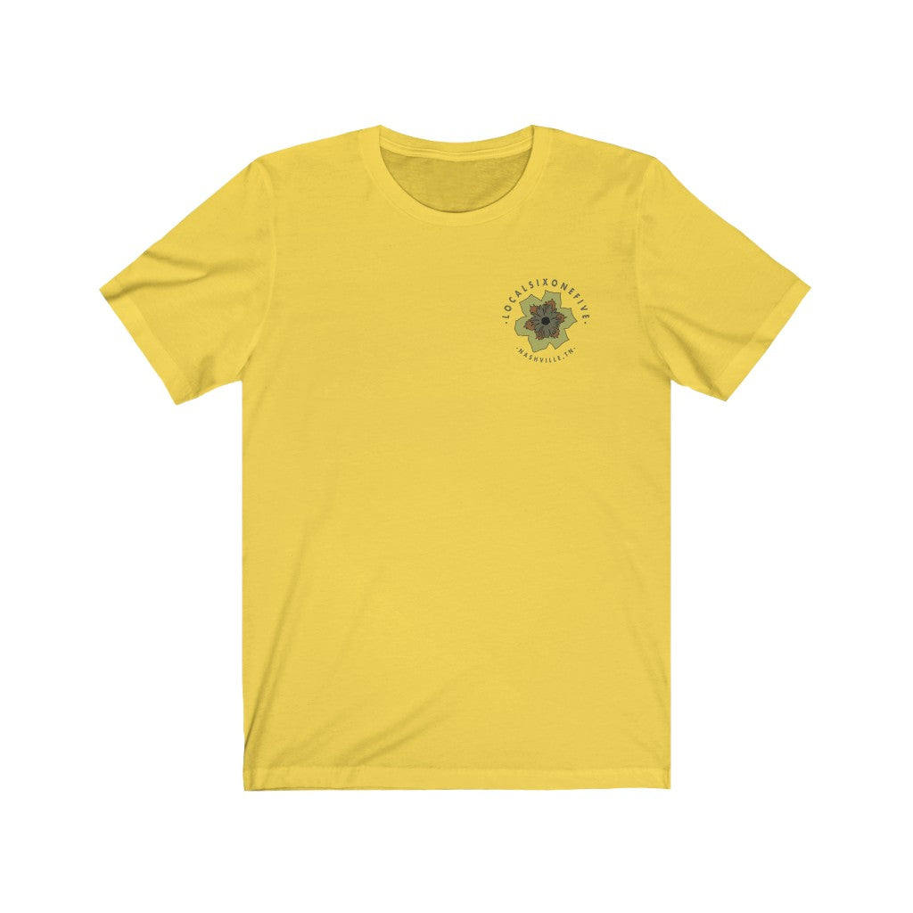Tulip Poplar Mandala Back Print Unisex Jersey Short Sleeve Tee