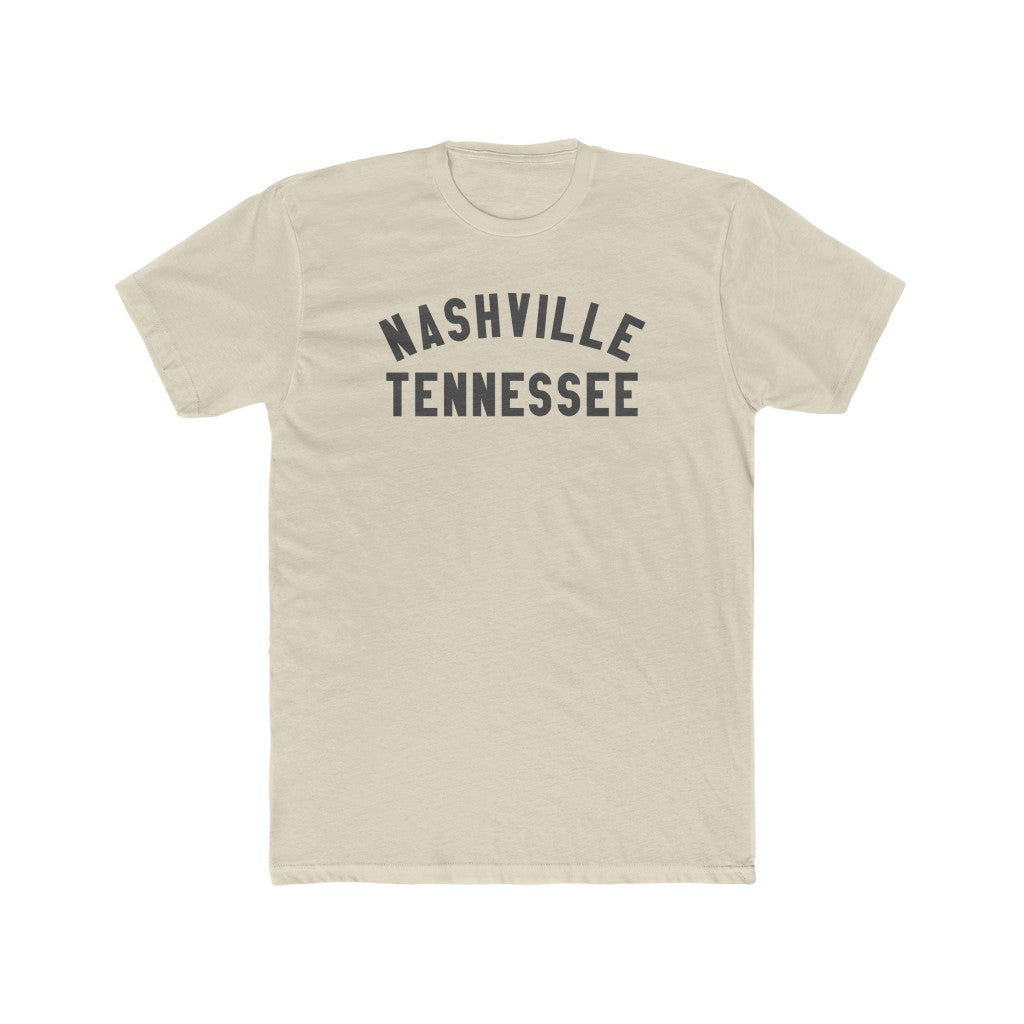 Nashville TN charcoal text Cotton Crew Tee