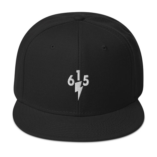 615 Bolt Snapback Hat with back detail