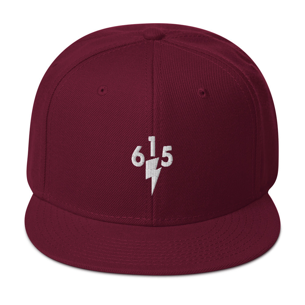 615 Bolt Snapback Hat with back detail