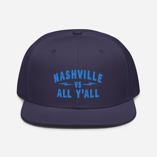 Nashville Vs All Y'all Sky Blue Snapback Hat