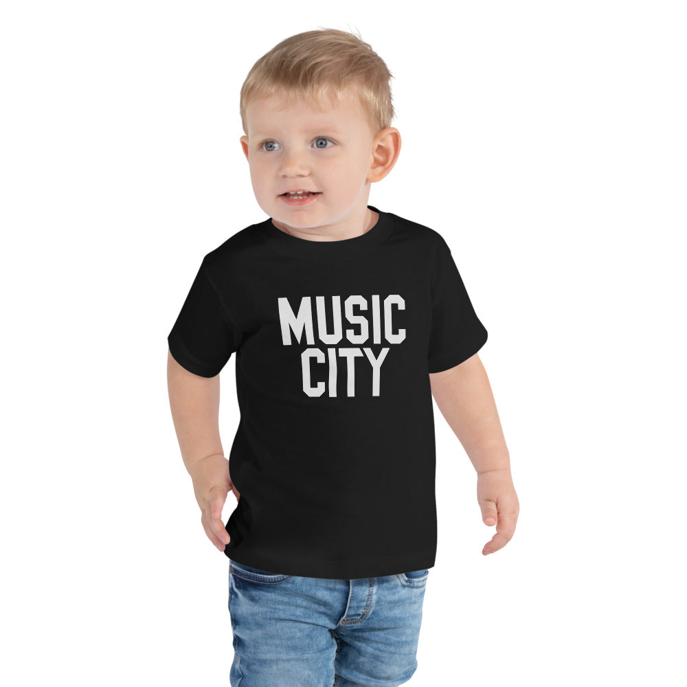 Music City Basic Text Toddler Short Sleeve Tee