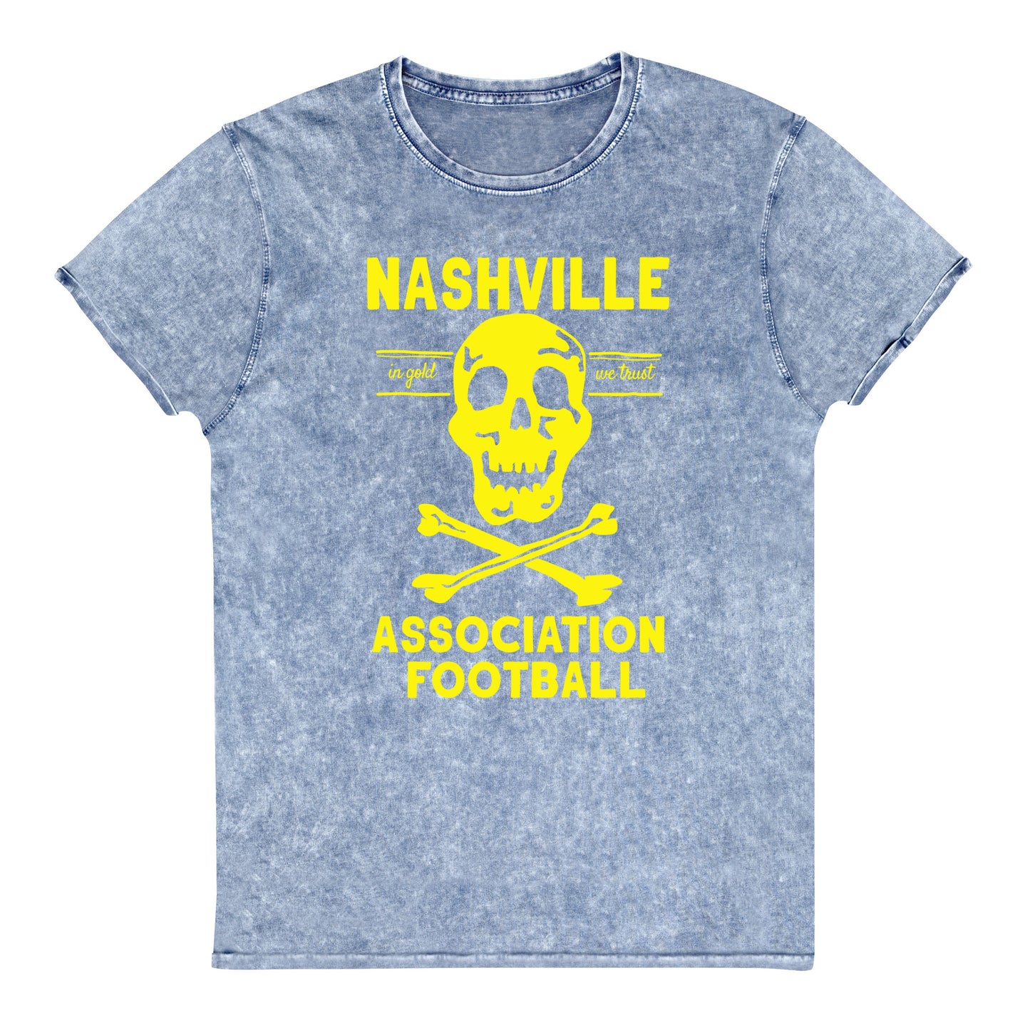 NAF Grungy skull Denim look T-Shirt