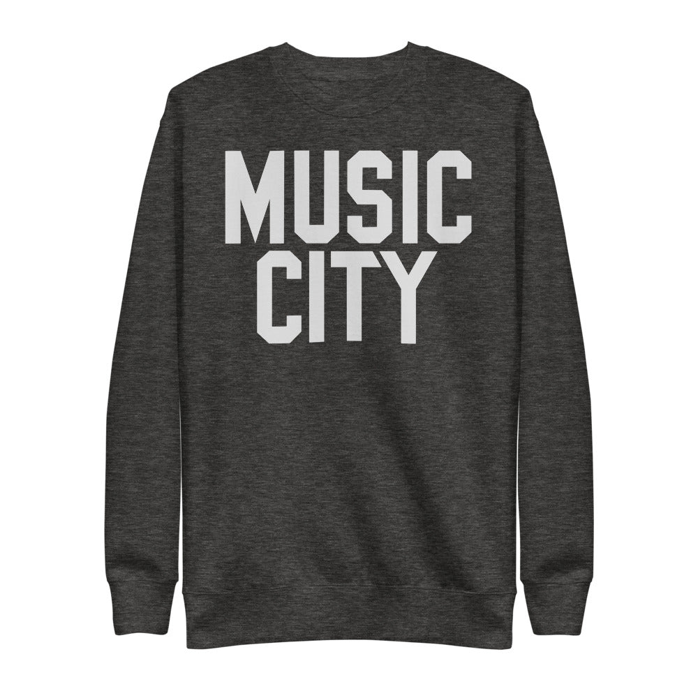 Music City Basic Text Bone Unisex Fleece Pullover