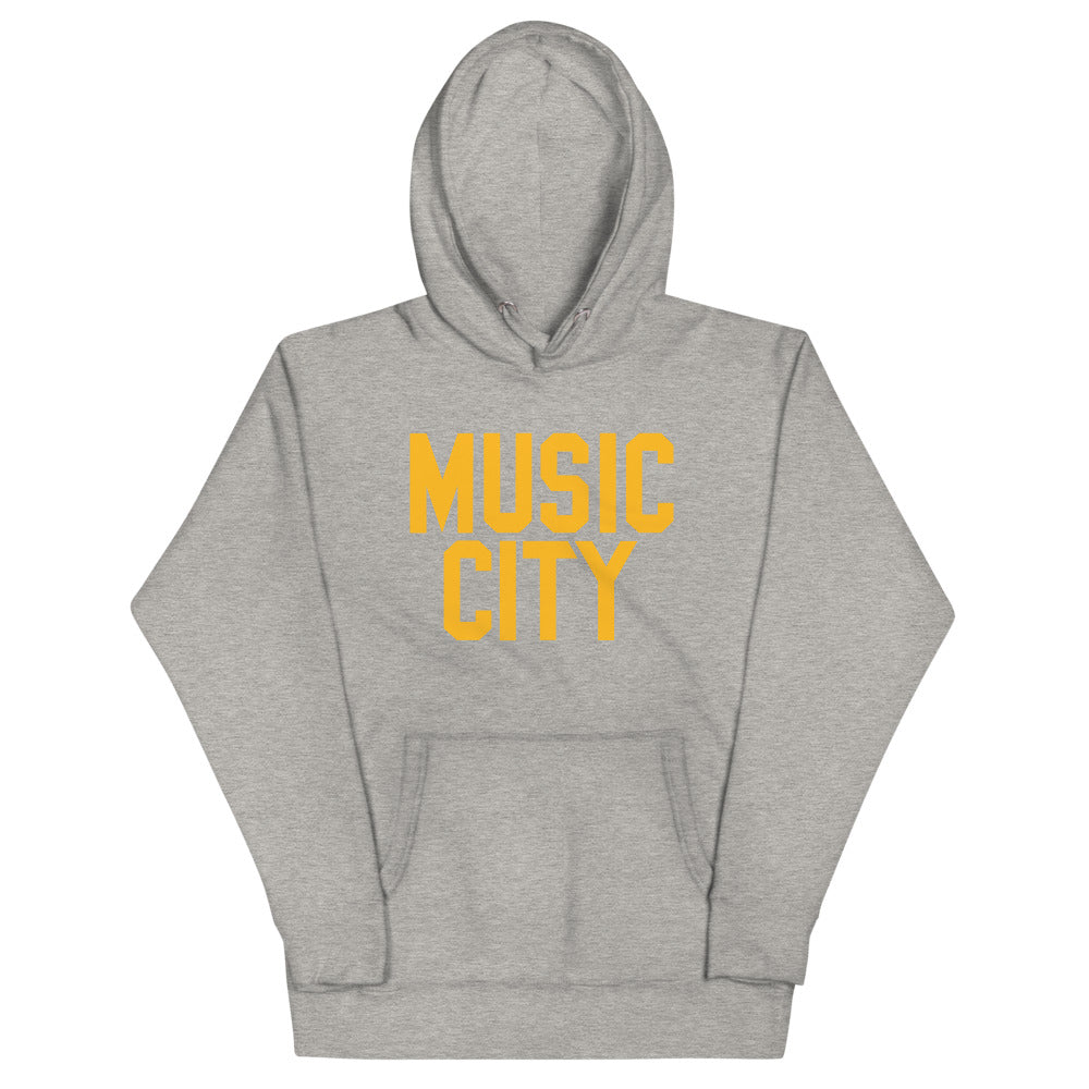 Music City Vintage Gold text Premium Unisex Hoodie