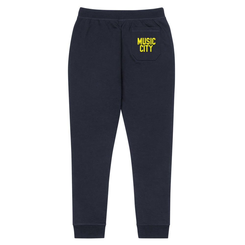 Music City Modern Gold Graphic Text Unisex slim fit joggers