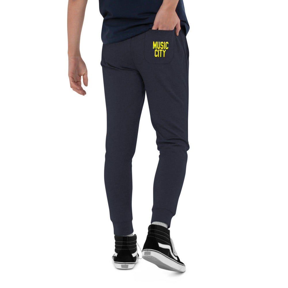 Music City Modern Gold Graphic Text Unisex slim fit joggers