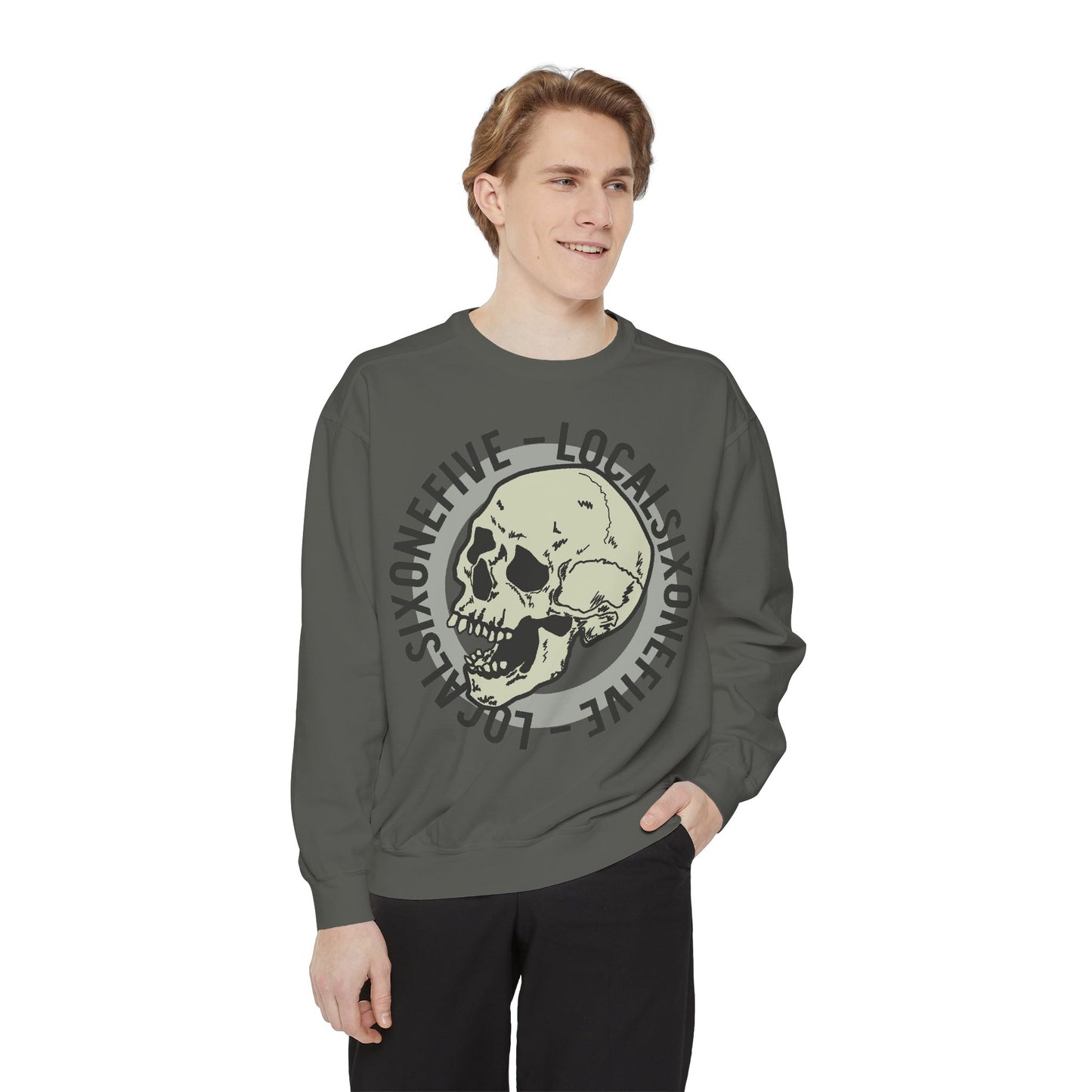 Skull Ring Logo Unisex Garment-Dyed Sweatshirt