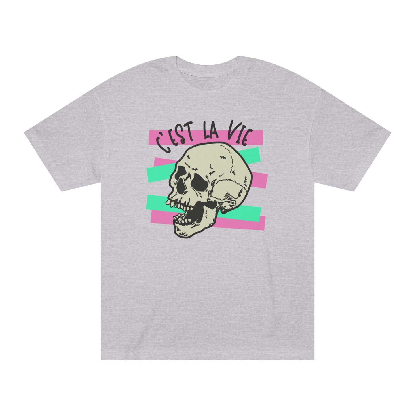 C'est La Vie pink/green skull