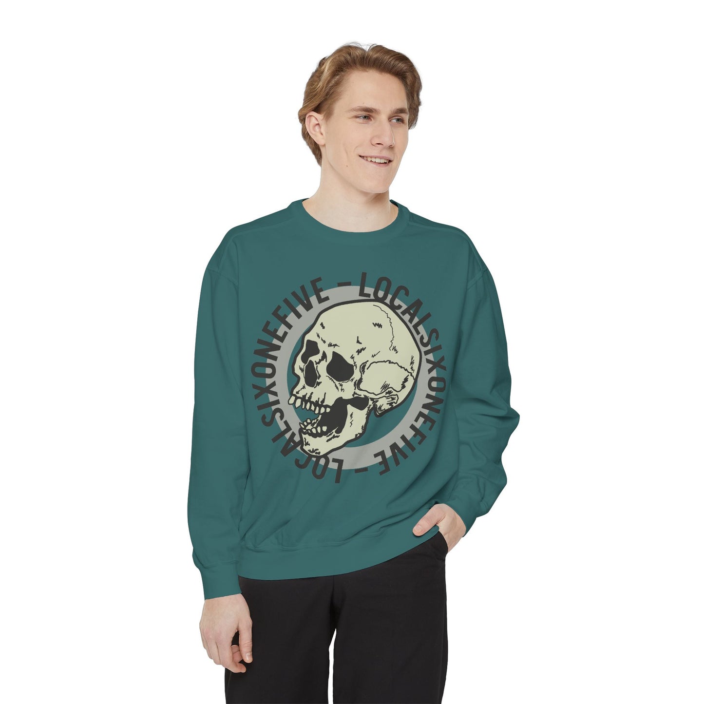 Skull Ring Logo Unisex Garment-Dyed Sweatshirt