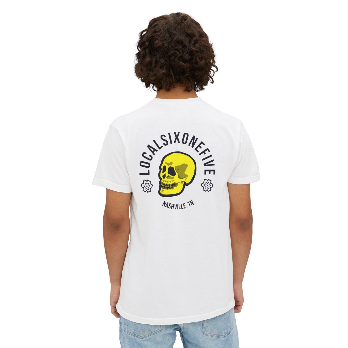 Local Skull Graphic Unisex Garment-Dyed Pocket T-Shirt