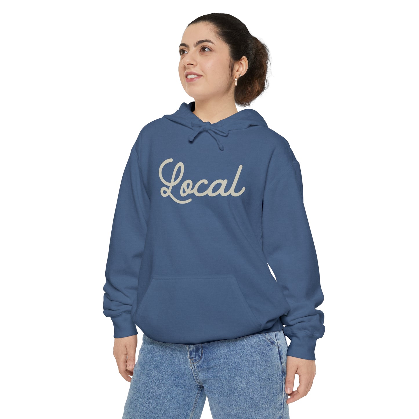 Local Script Garment-Dyed Hoodie