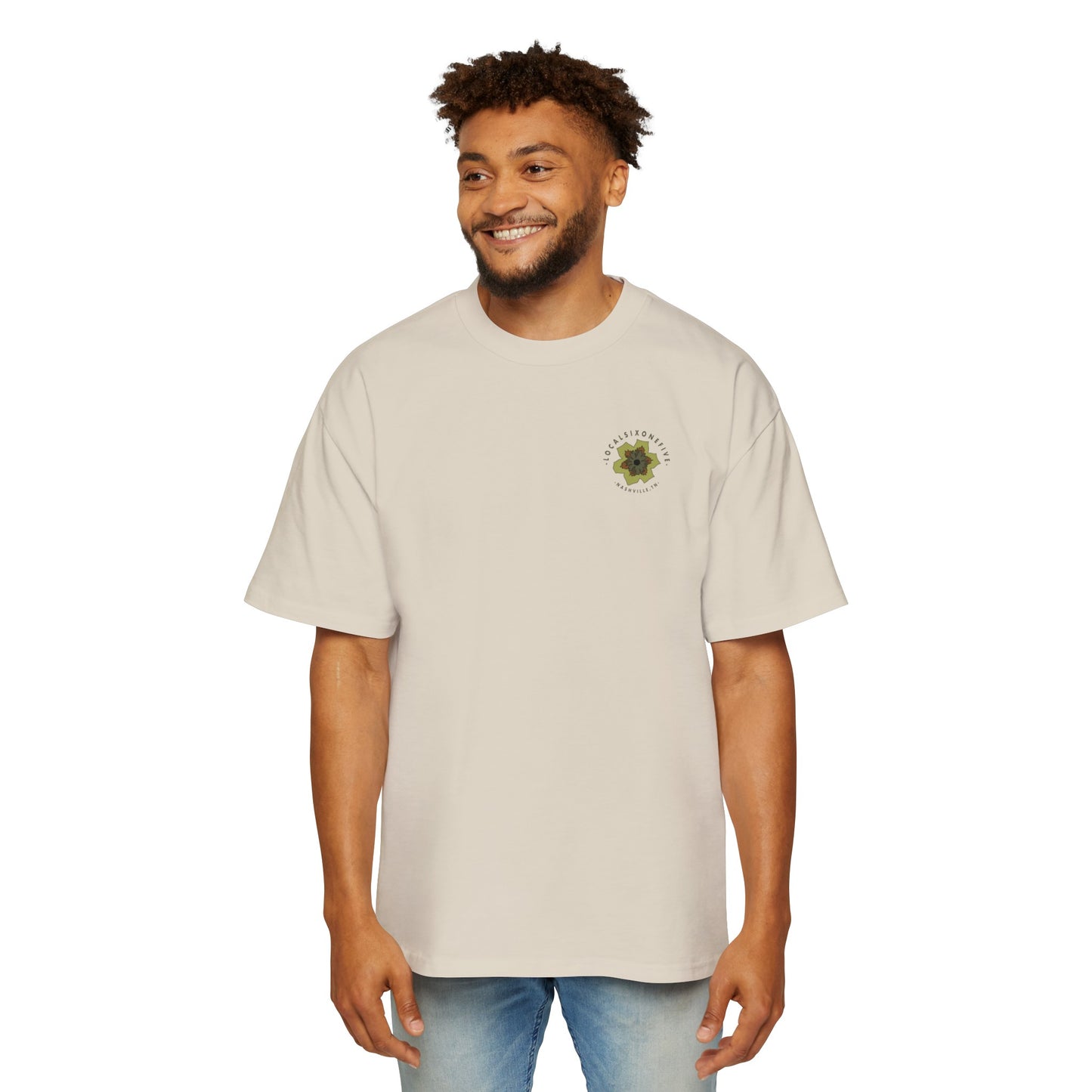 Tulip Poplar Mandela Men's Heavy Oversized Tee