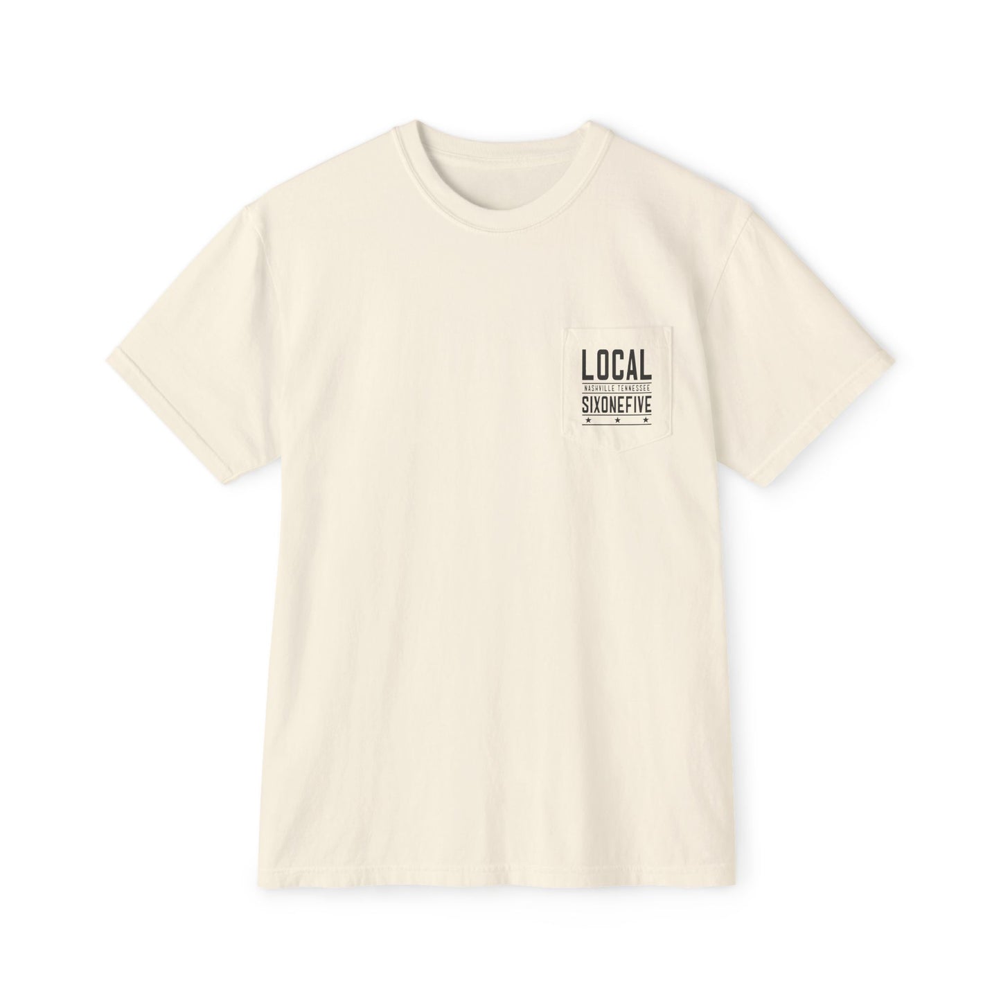 Local Stack Logo_MM CD Unisex Garment-Dyed Pocket T-Shirt