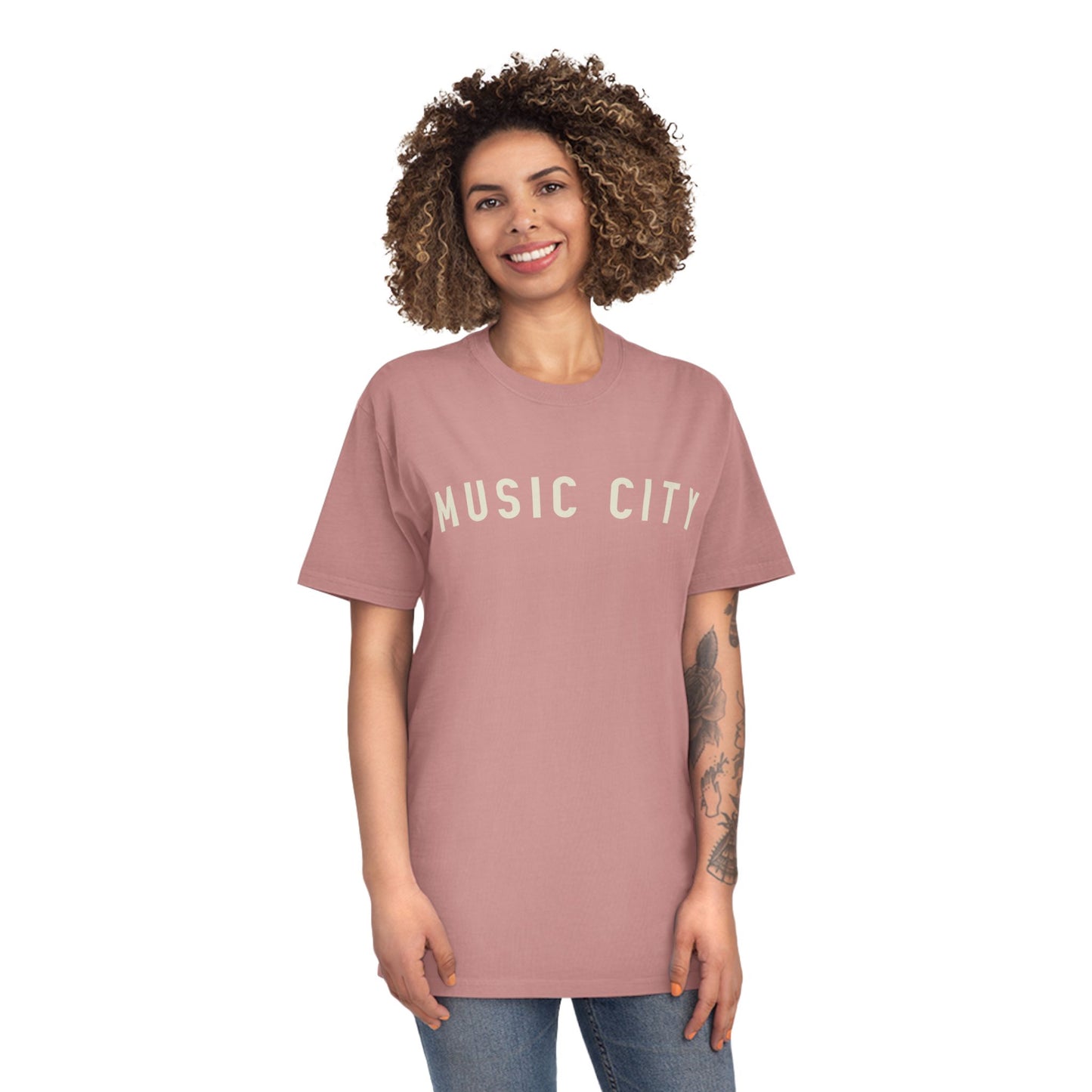 Music City basic curve Unisex Faded Shirt