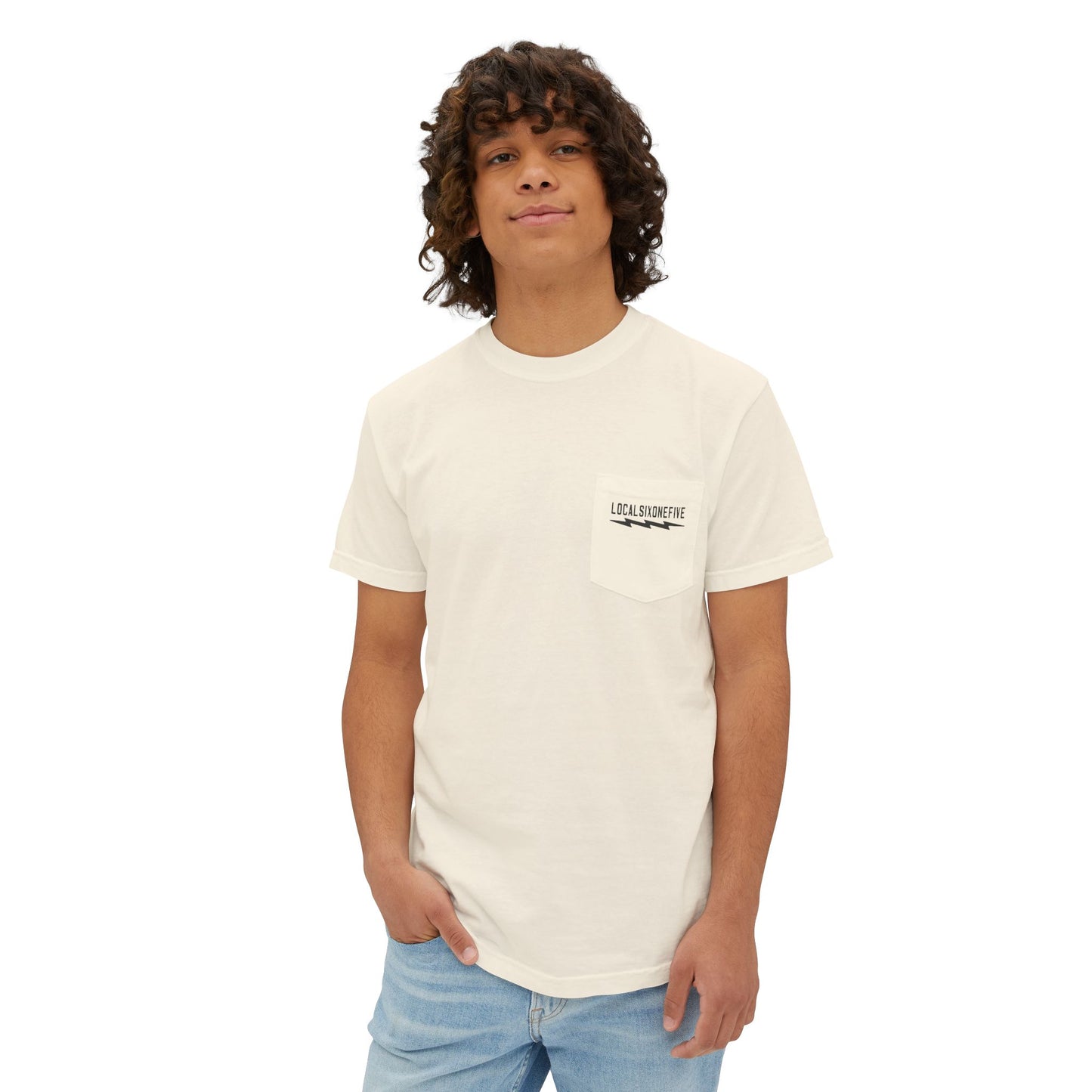 Local Skyline photo Unisex Garment-Dyed Pocket T-Shirt