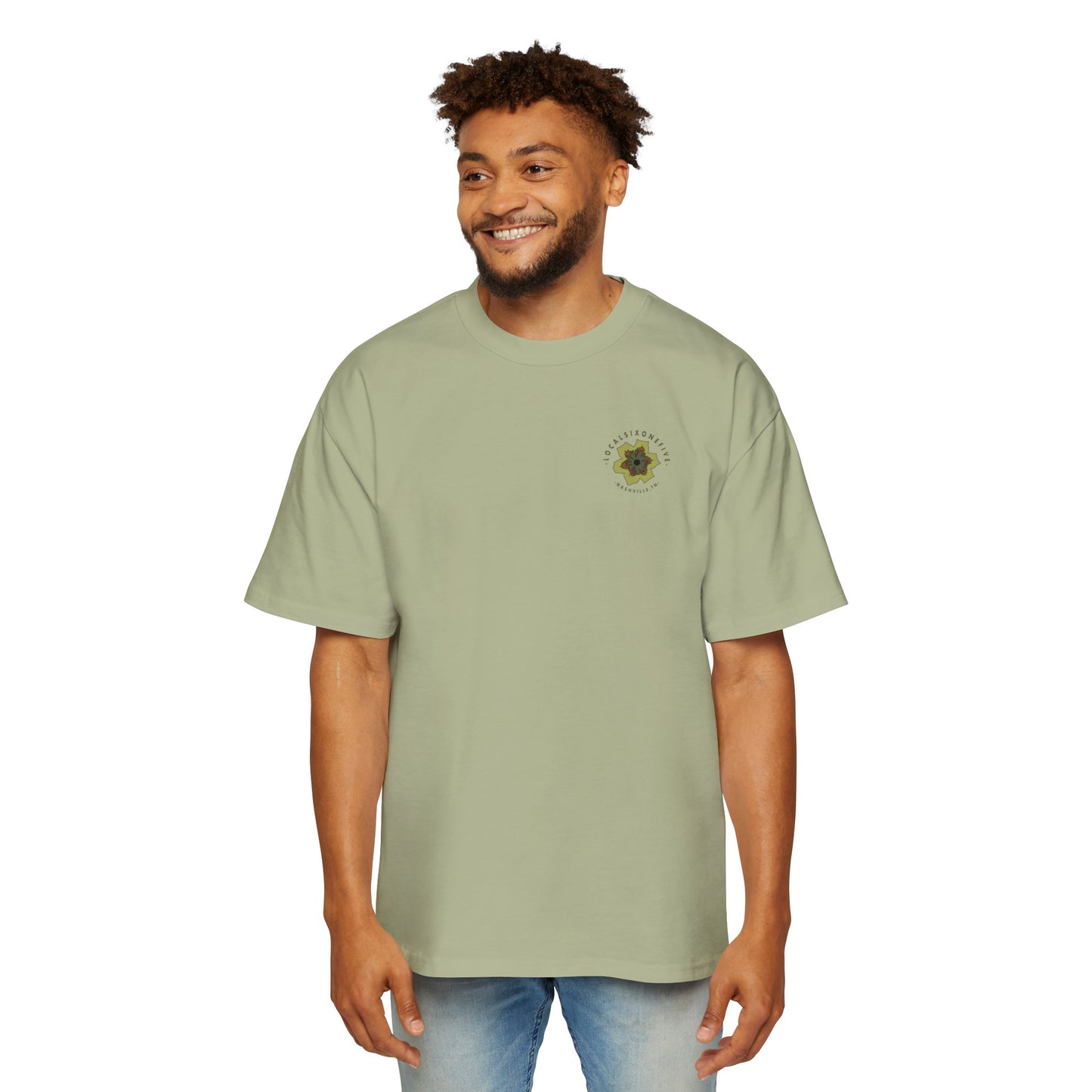 Tulip Poplar Mandela Men's Heavy Oversized Tee