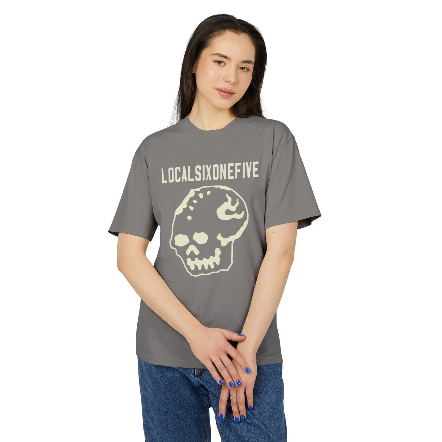 LOCALSIXONEFIVE blocky Mori Skull Heavy Faded Tee