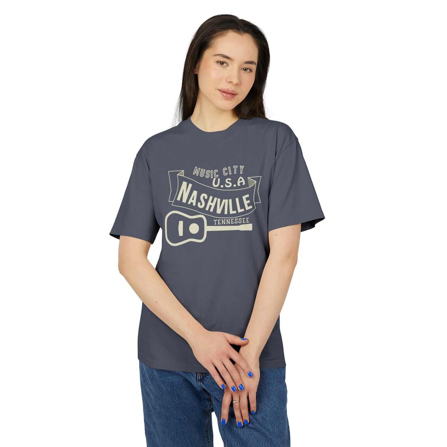 Vintage Music City Unisex Heavy Faded Tee