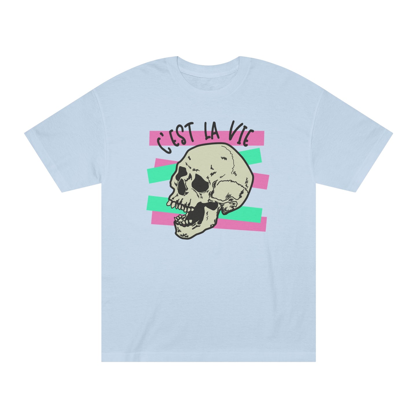 C'est La Vie pink/green skull