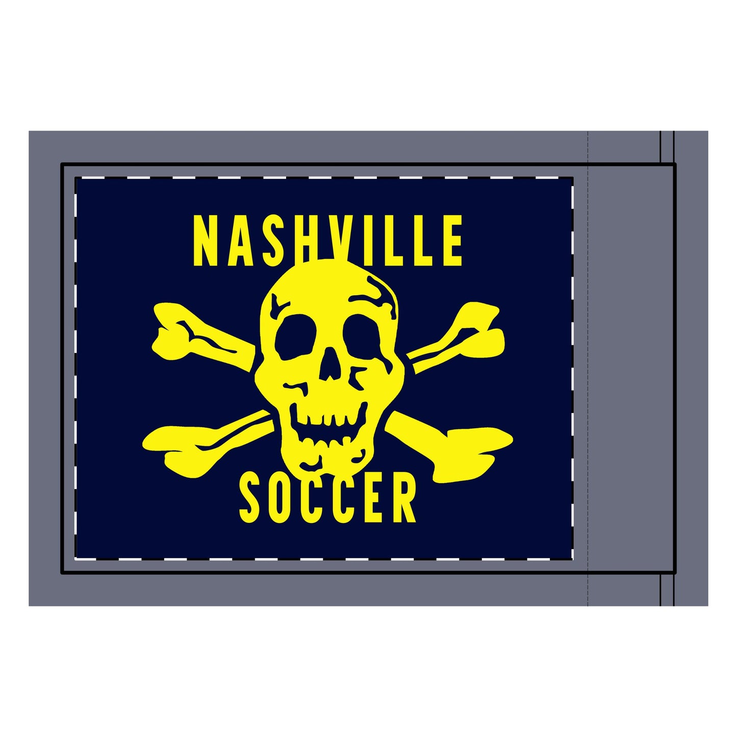 Nashville Soccer Skull Double-Sided Flag