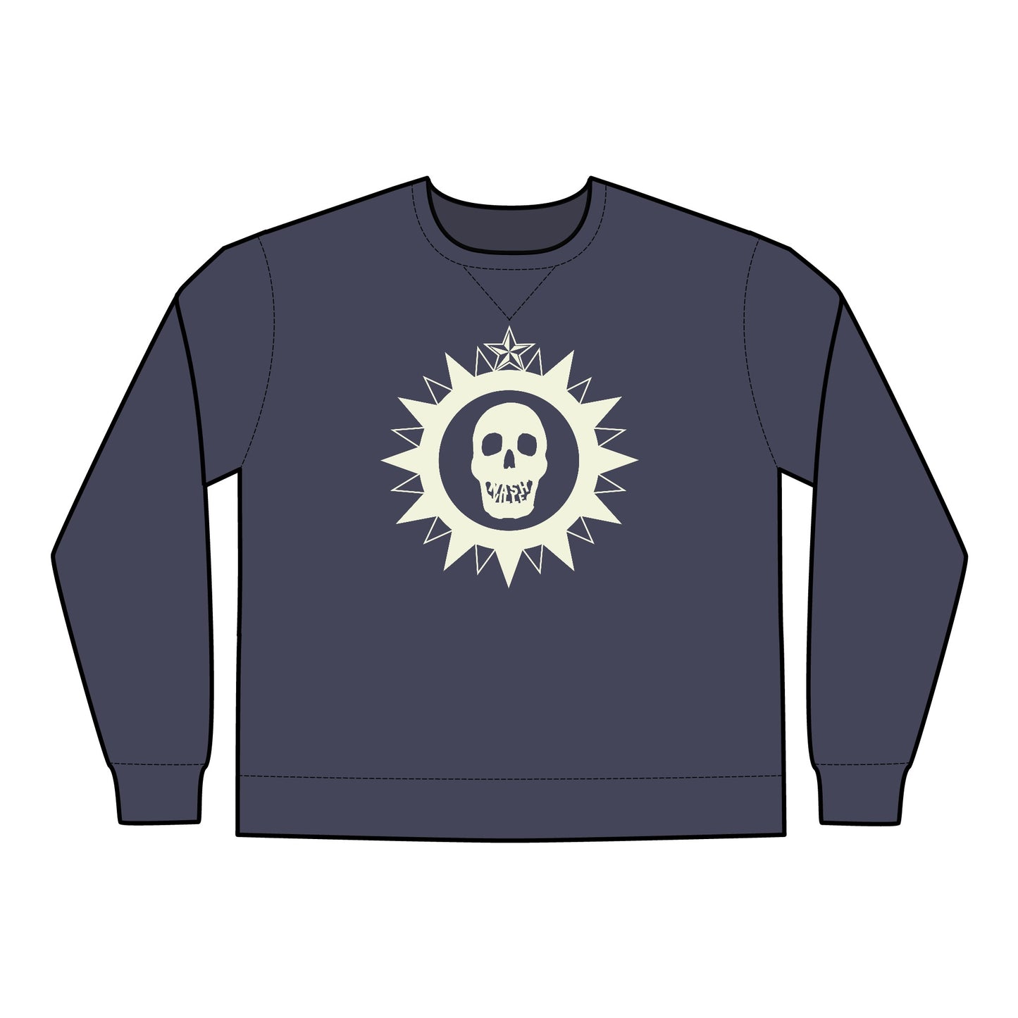 City Seal Skull  ComfortWash® Garment Dyed Crewneck Sweatshirt