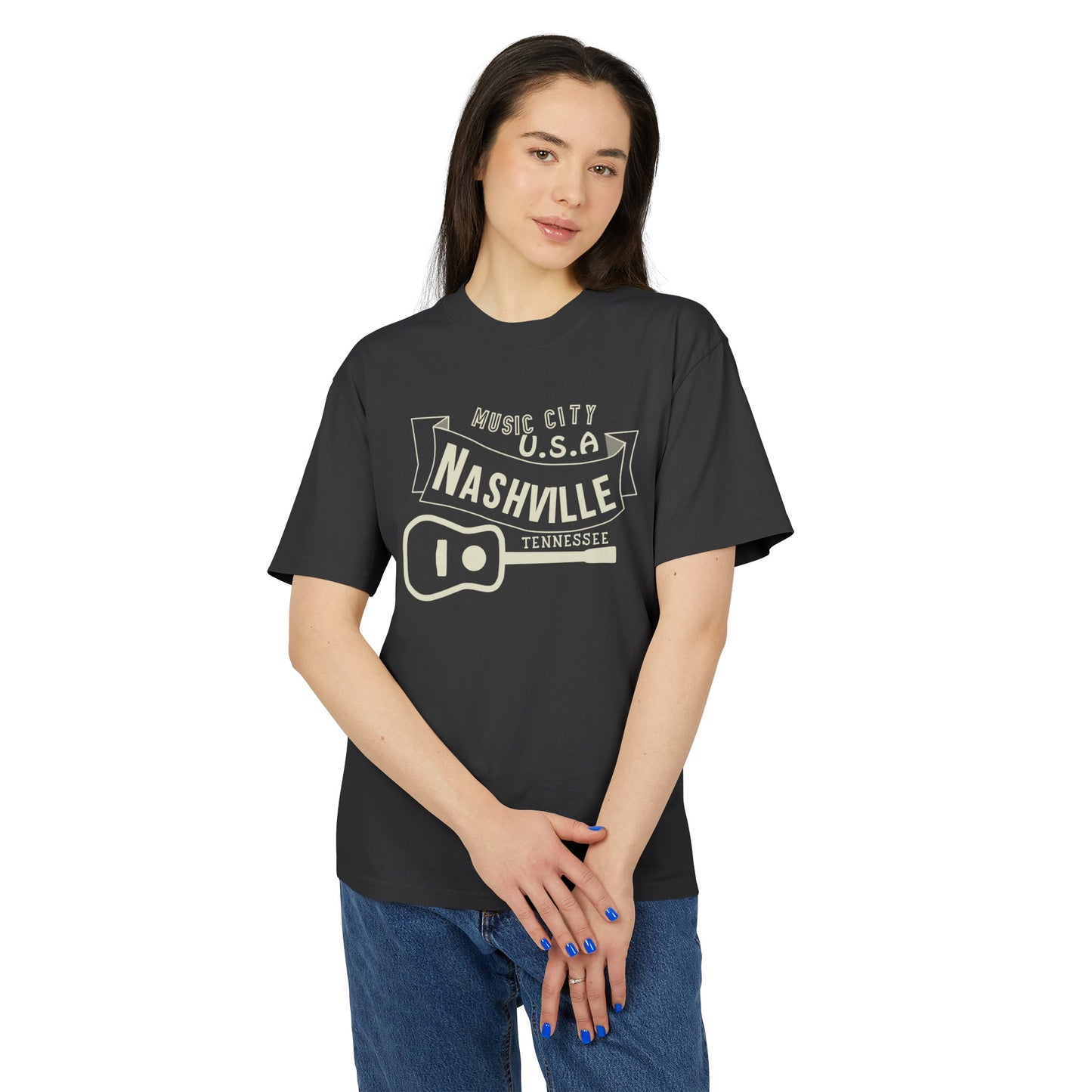 Vintage Music City Unisex Heavy Faded Tee