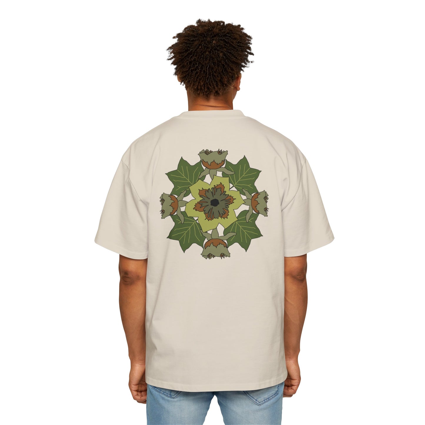 Tulip Poplar Mandela Men's Heavy Oversized Tee