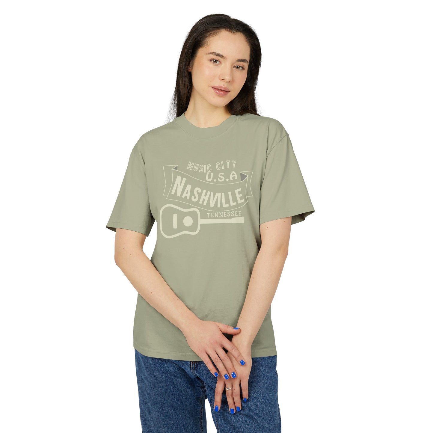 Vintage Music City Unisex Heavy Faded Tee