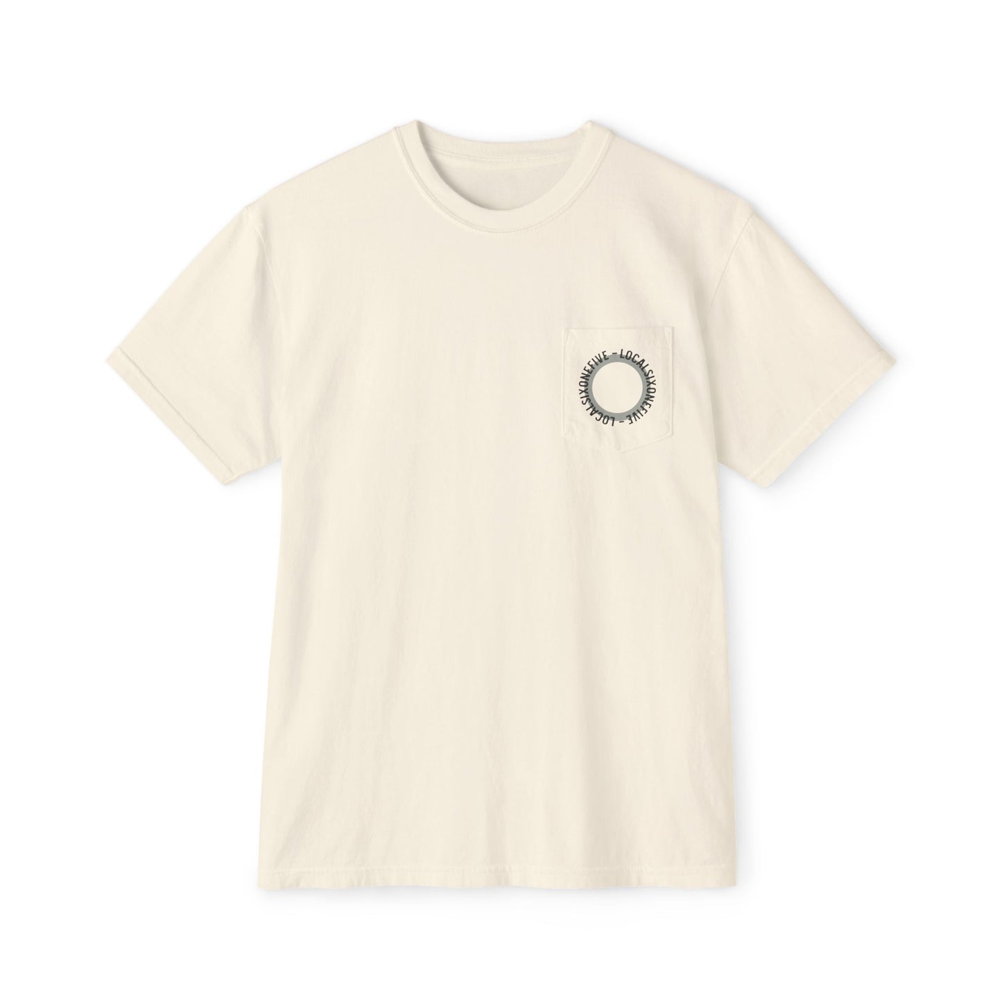 Local Ring Logo Skull Garment-Dyed Pocket T-Shirt