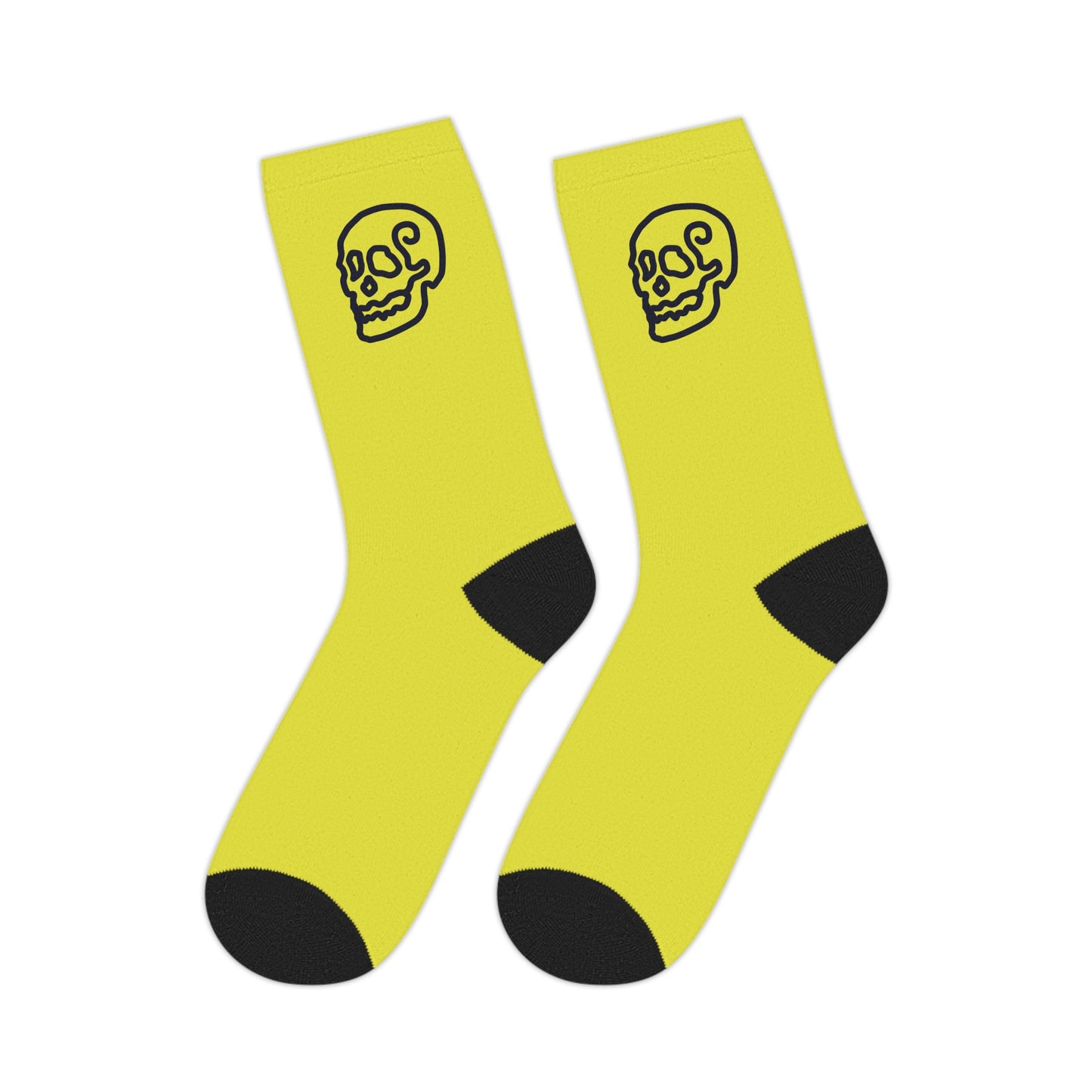 Gold Line Skull Character Mid-length Socks
