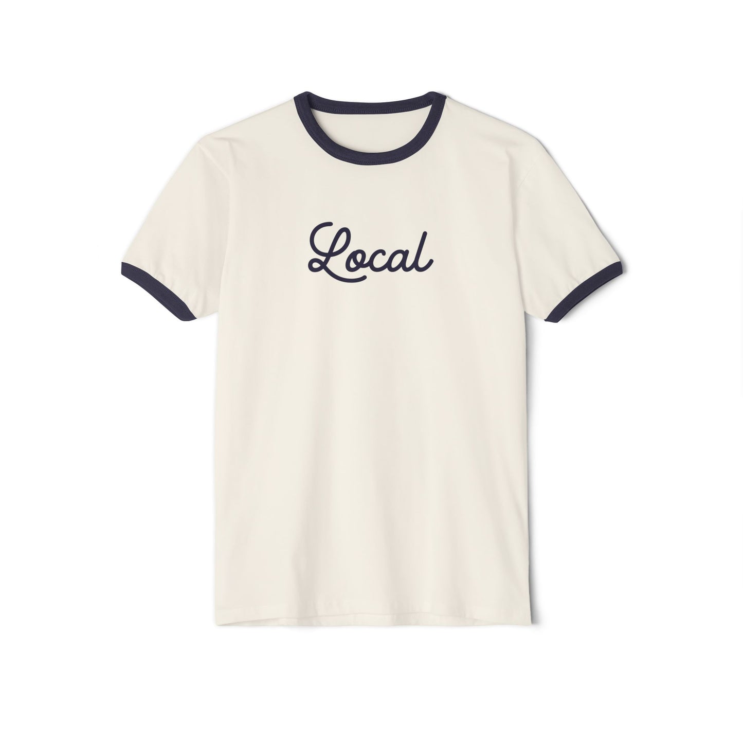 Local Script Unisex Cotton Ringer T-Shirt