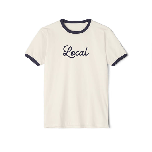 Local Script Unisex Cotton Ringer T-Shirt