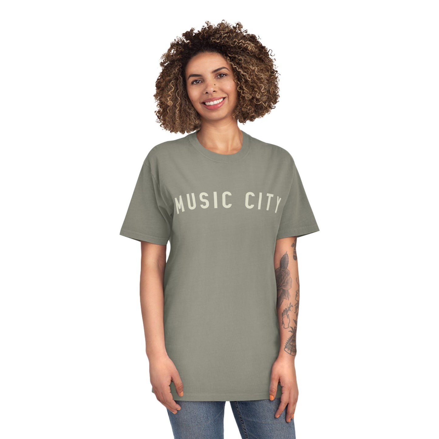 Music City basic curve Unisex Faded Shirt