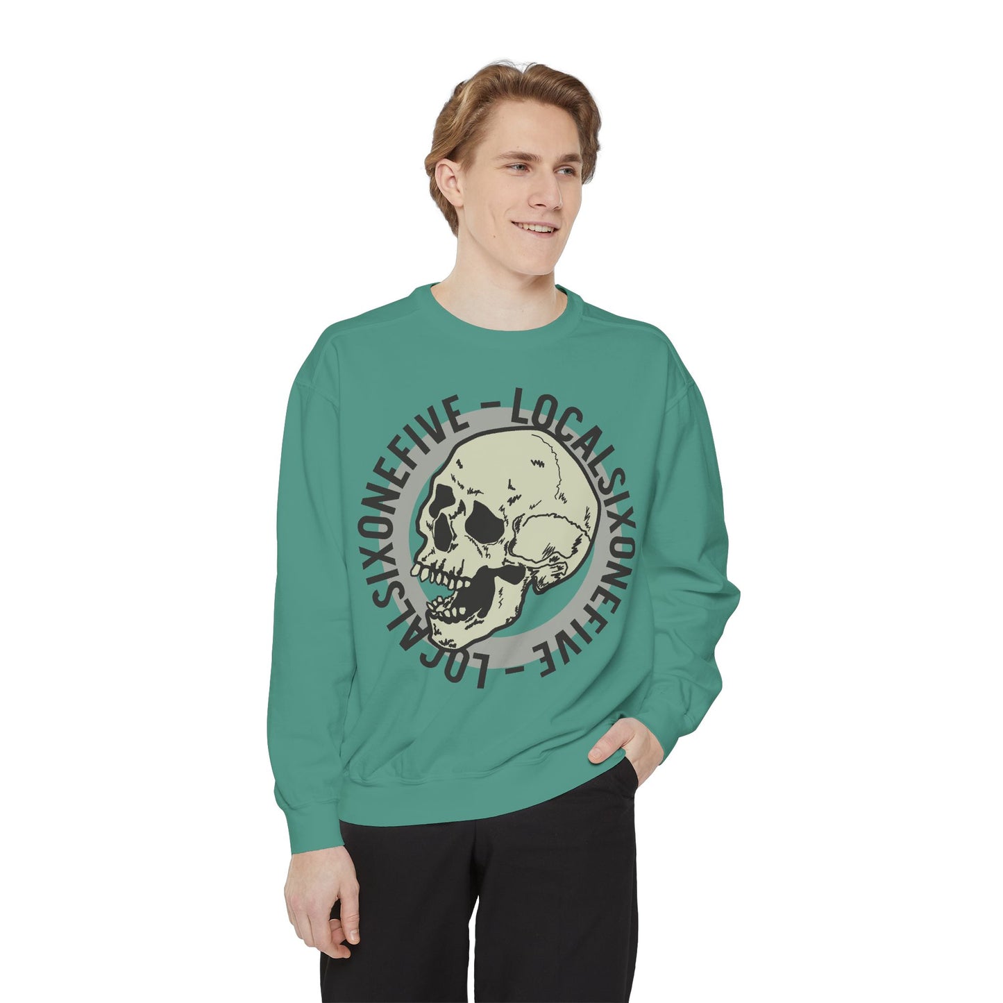 Skull Ring Logo Unisex Garment-Dyed Sweatshirt