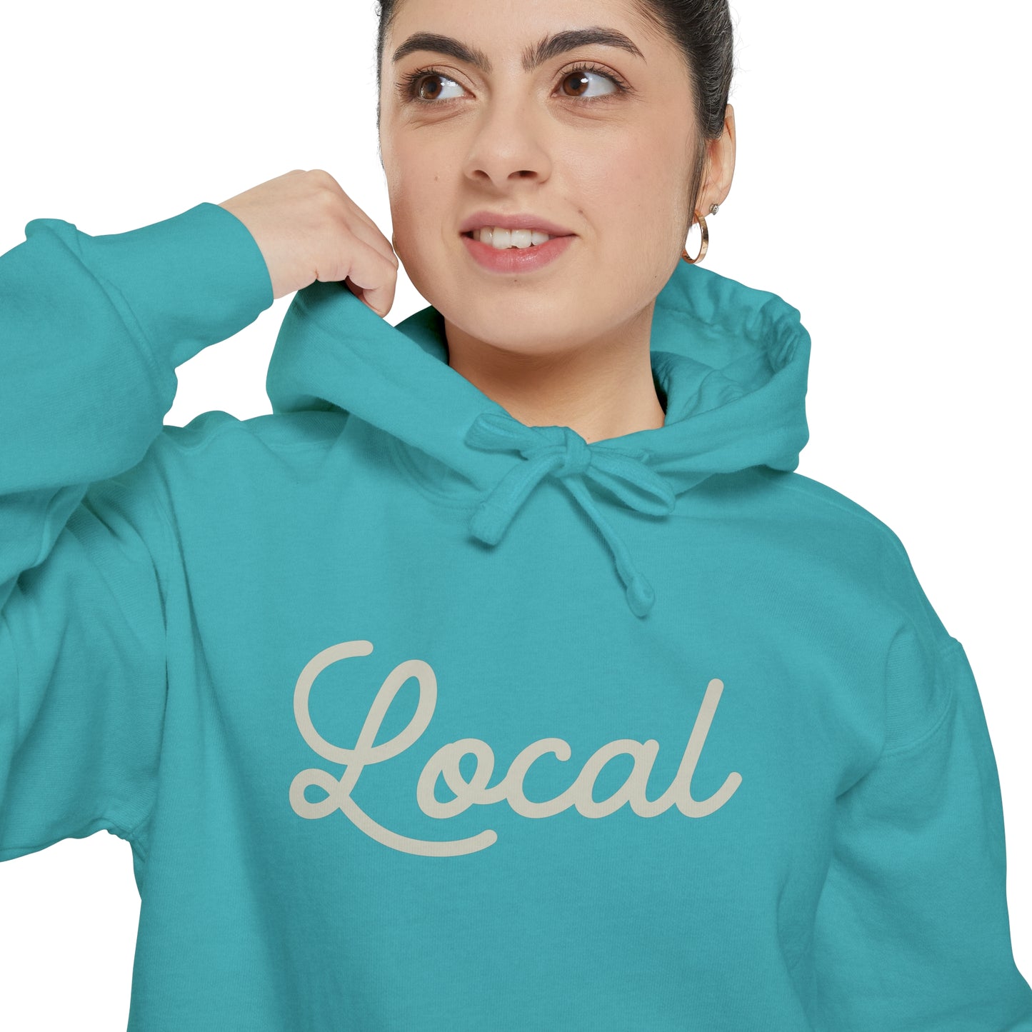 Local Script Garment-Dyed Hoodie