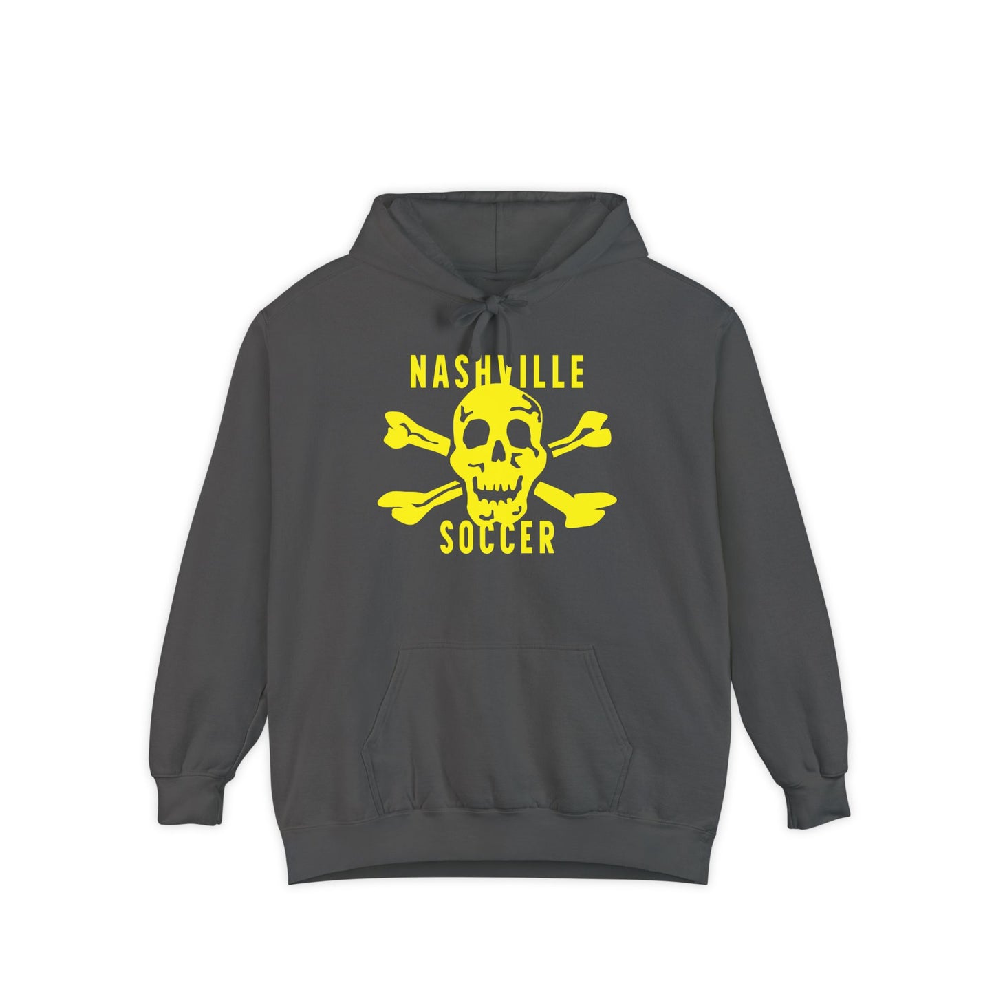 Nashville Soccer Skull Unisex Garment-Dyed Hoodie