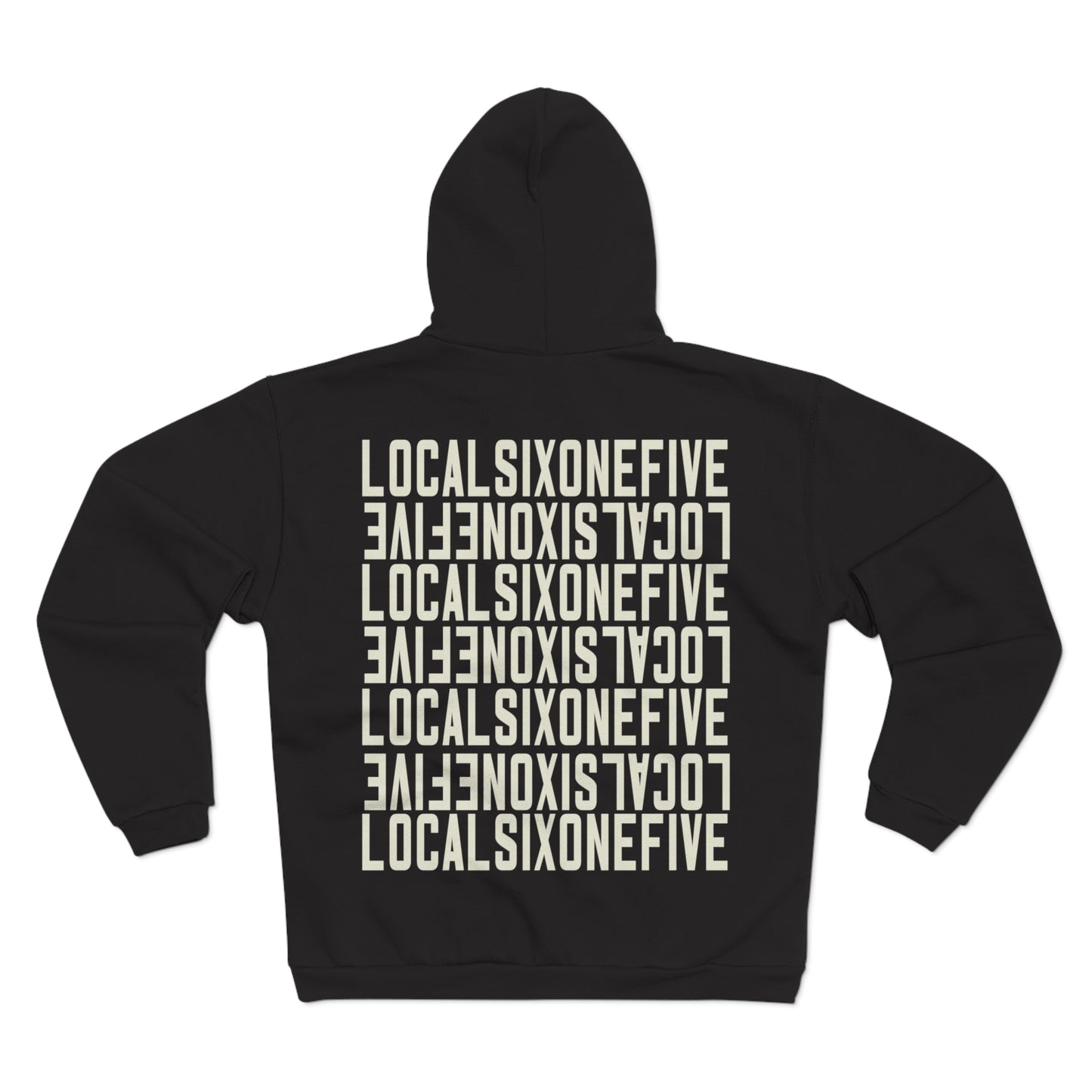 LOCAL block reversed text Unisex Hooded Zip Sweatshirt