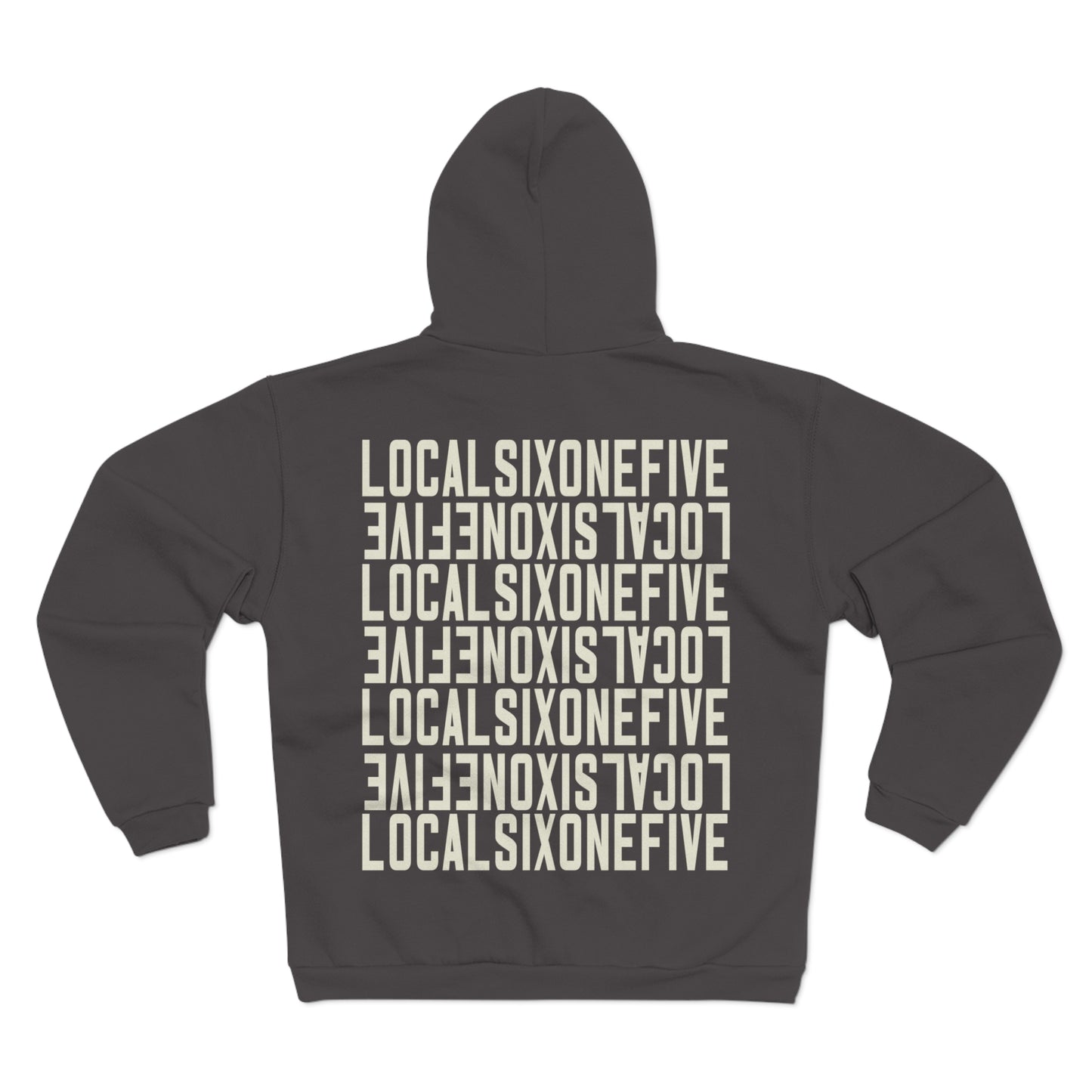 LOCAL block reversed text Unisex Hooded Zip Sweatshirt