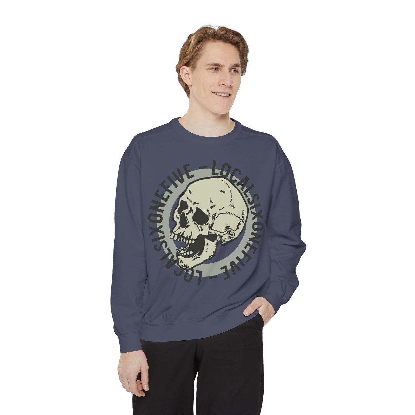 Skull Ring Logo Unisex Garment-Dyed Sweatshirt