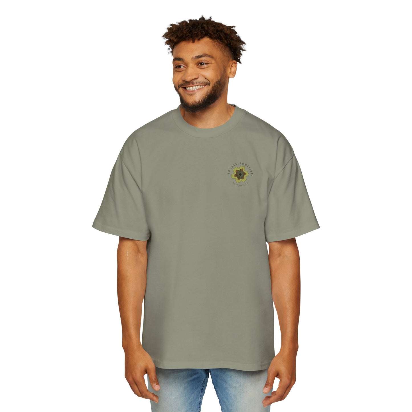 Tulip Poplar Mandela Men's Heavy Oversized Tee