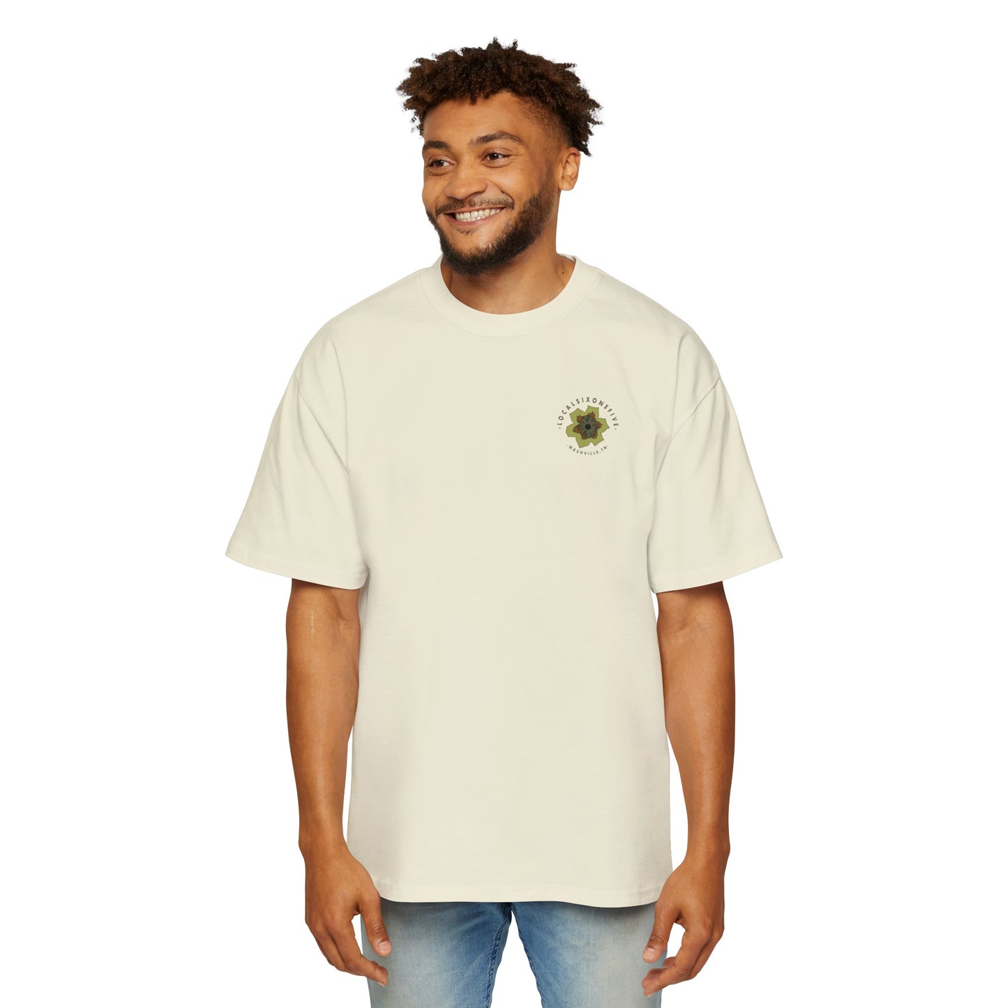 Tulip Poplar Mandela Men's Heavy Oversized Tee