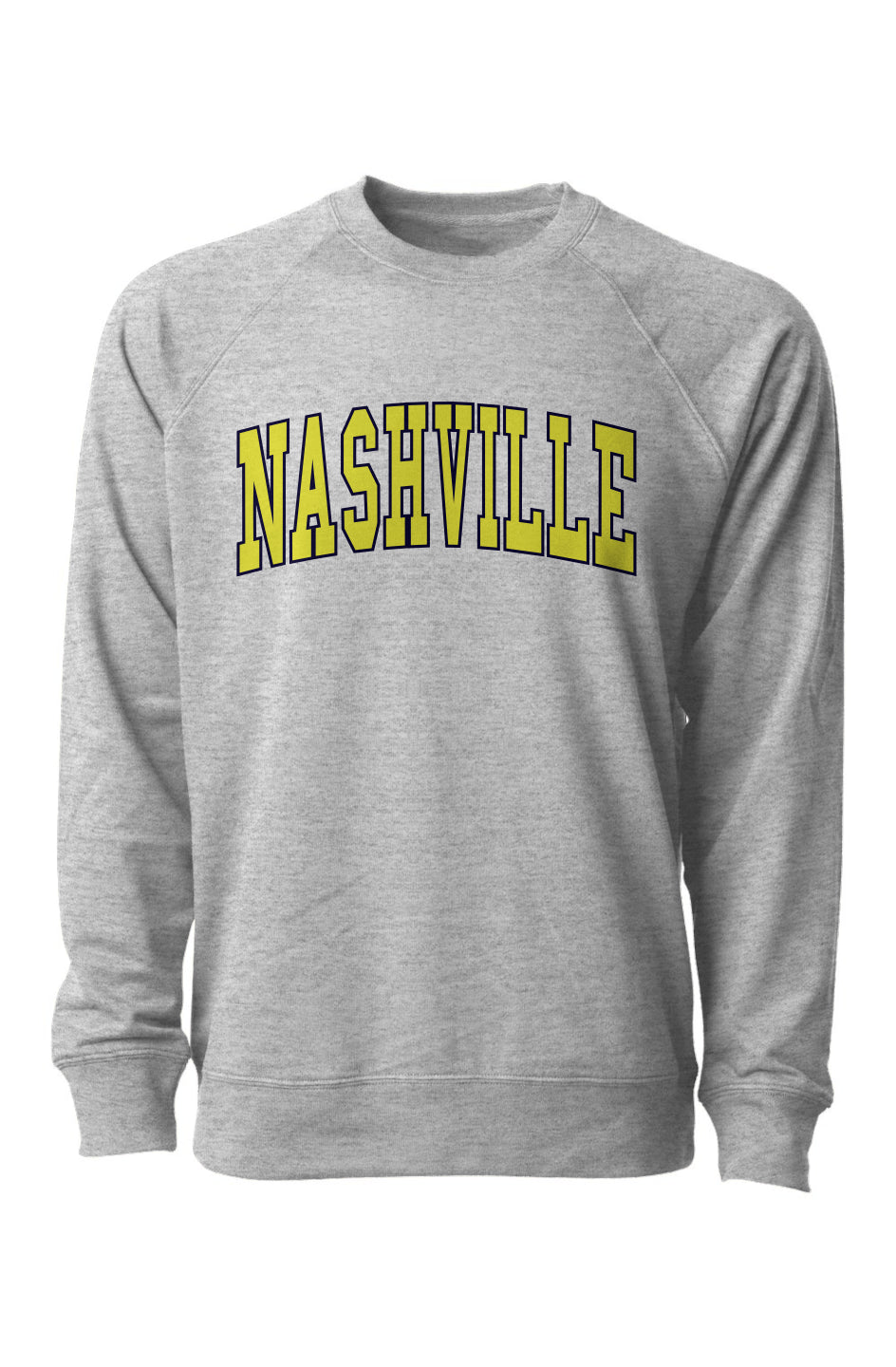 Nashville College Text Loopback Terry Crewneck Sweatshirt