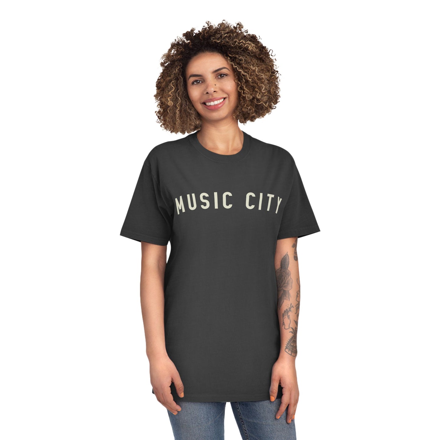 Music City basic curve Unisex Faded Shirt