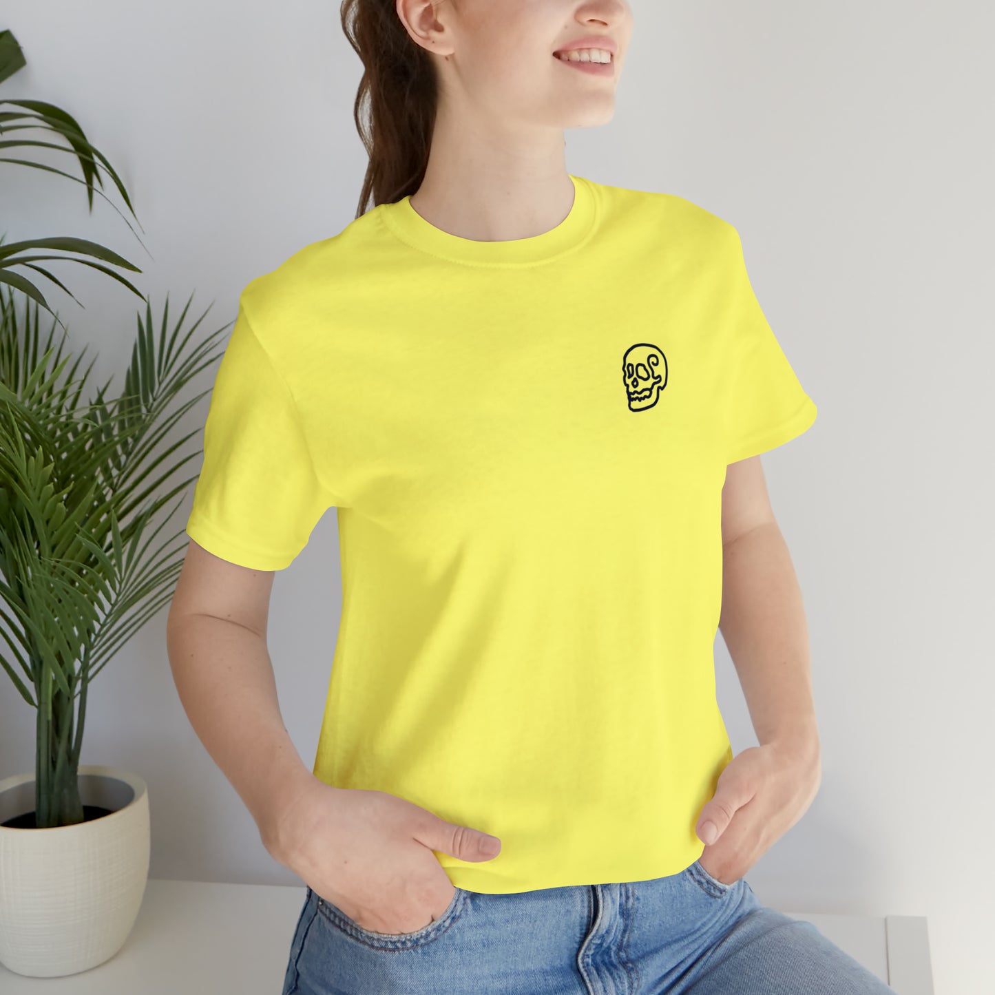 Line Skull Garment-Dyed T-shirt